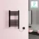 Valetta Electric Matt Black Square Heated Towel Rail 650x400mm