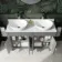 Bermuda Dove Grey Vanity with Marble Top & Oval Counter Top Basin 1200mm