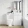 Trent Gloss White Combination Vanity Basin and Atlanta Toilet 1000mm