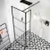 Munich Matt Black Grid 8mm Wet Room Shower Glass 900mm & 250mm Return Panel