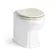 Monaco Chalk White Combination Vanity Traditional Basin and Hudson Toilet with Wooden Seat 1500mm
