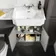 Monaco Graphite Grey Combination Vanity Traditional Basin with Marble Top & Hudson Toilet with Wooden Seat 1200mm
