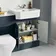 Monaco Inky Blue Combination Vanity Traditional Basin with Marble Top & Atlanta Toilet 1200mm
