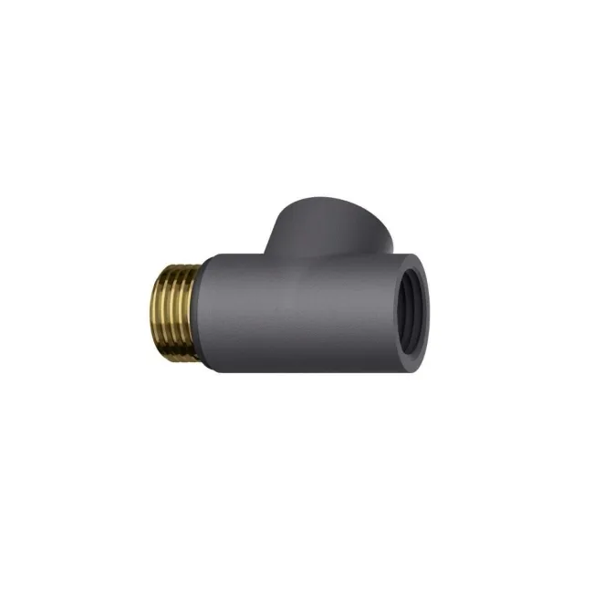 Dual Fuel Anthracite T Piece Connector For Towel Rails & Radiators