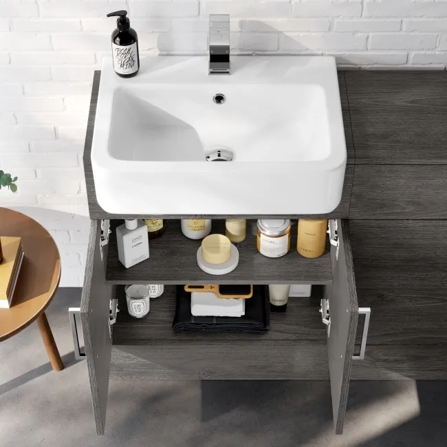 Harper Charcoal Elm Combination Vanity Basin and Miami Toilet 1200mm