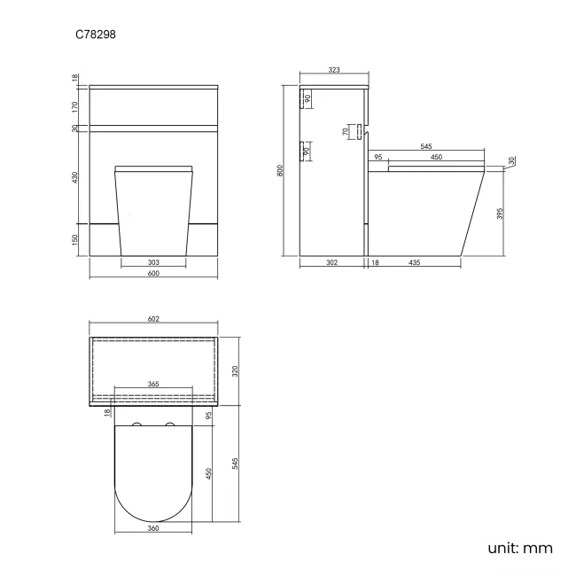 Foster Gloss White Back To Wall Unit and Boston Toilet