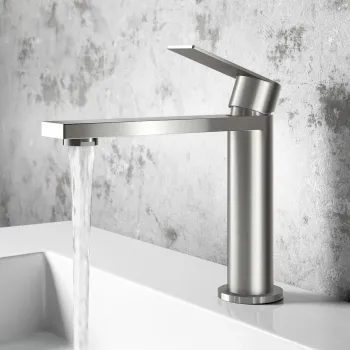 Tees Brushed Stainless Steel Basin Mixer Tap