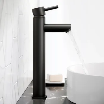 Wye Matt Black High Rise Basin Mixer Tap