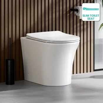 Tucson Rimless Back To Wall Toilet With Premium Soft Close Slim Seat