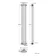 Athens White Double Column Vertical Traditional Radiator 1500x200mm