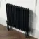 Athens Matt Black Triple Column Horizontal Traditional Radiator 600x605mm