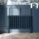 Athens Inky Blue Double Column Horizontal Traditional Radiator 600x1010mm