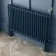 Athens Inky Blue Double Column Horizontal Traditional Radiator 600x1010mm
