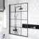 Zurich Easy Clean Matt Black Grid Bath Screen - 1000mm