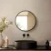 Essence Black Framed Round Bathroom Mirror 500mm