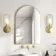 Essence Brushed Brass Arched Bathroom Mirror 750x500mm