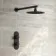 Ballina Premium Matt Black Round Thermostatic Shower Set - 200mm Head