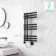 Madrid Electric Matt Black Designer Heated Towel Rail 800x450mm