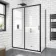 London Matt Black 6mm Sliding Shower Enclosure 1400x900mm