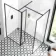Munich Matt Black Framed 8mm Walk In Shower Enclosure 900mm & 900mm Glass with Pivotal Return Panel