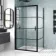 London Matt Black Grid 6mm Bifold Shower Enclosure 1000x800mm