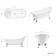 Highbury 1550mm Roll Top Slipper Bath - Chrome Claw Feet