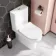 Denver Rimless Fully Back to Wall Close Coupled Toilet With Soft Close Slim Seat