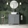 Bermuda Dove Grey Vanity With Curved Counter Top Basin 800mm