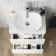 Trent Gloss White Vanity Drawer with Marble Top & Curved Counter Top Basin 600mm