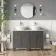 Bermuda Graphite Grey Vanity with Marble Top & Oval Counter Top Basin 1200mm