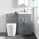 Avon Stone Grey Combination Vanity Basin and Boston Toilet 1000mm