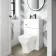 Ohio Gloss White 2-In-1 Combined Wash Basin & Atlanta Toilet 500mm