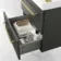 Elba Graphite Grey Wall Hung Basin Drawer Vanity 500mm - Brushed Brass Accents