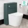 Bermuda Traditional Midnight Green Slimline Back To Wall Unit and Boston Toilet