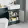 Monaco Midnight Green Combination Vanity Traditional Basin with Marble Top & Boston Toilet 1200mm