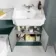Monaco Midnight Green Combination Vanity Traditional Basin with Marble Top & Boston Toilet 1200mm