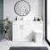 Mersey Gloss White Combination Vanity Basin and Houston Toilet 1300mm