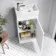 Quartz Gloss White Cloakroom Floor Standing Basin Vanity 400mm