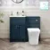 Milos Navy Blue Combination Vanity Basin and Houston Toilet 1000mm - Chrome Handles