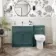 Milos Mystic Green Combination Vanity Basin and Denver Toilet 1300mm - Chrome Handles