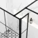 Munich Matt Black Grid 8mm Walk In Shower Enclosure 1400mm & 900mm Glass with Pivotal Return Panel