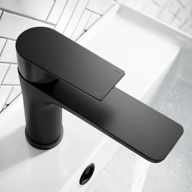 Glen Matt Black Basin Mixer Tap
