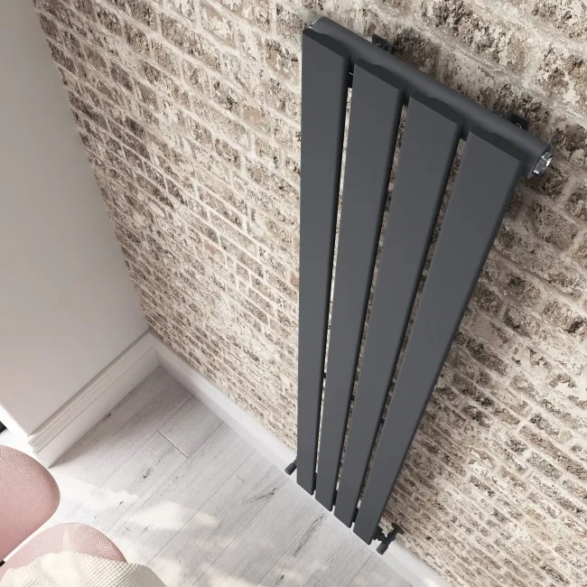 Faro Anthracite Single Flat Panel Vertical Radiator 1600x280mm