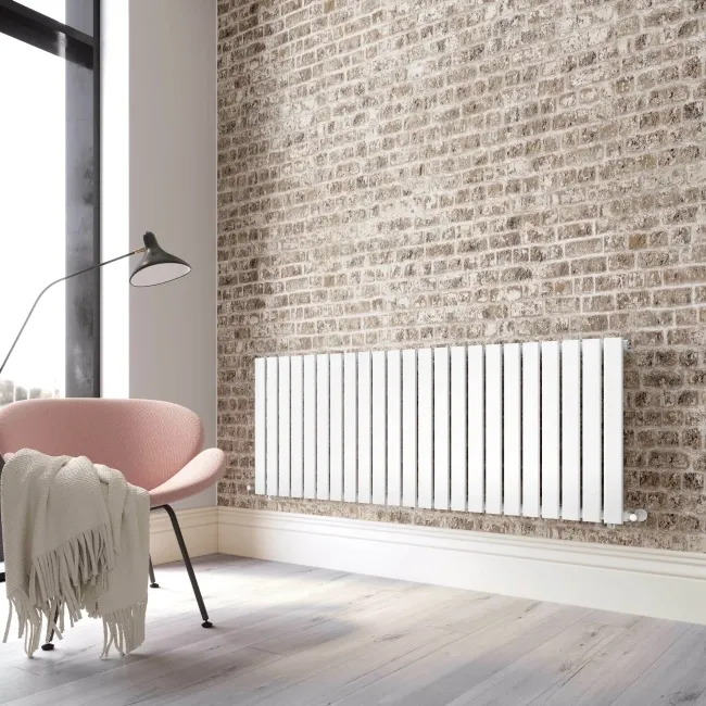 Faro White Single Flat Panel Horizontal Radiator 600x1610mm