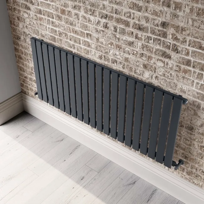 Faro Anthracite Single Flat Panel Horizontal Radiator 600x1400mm