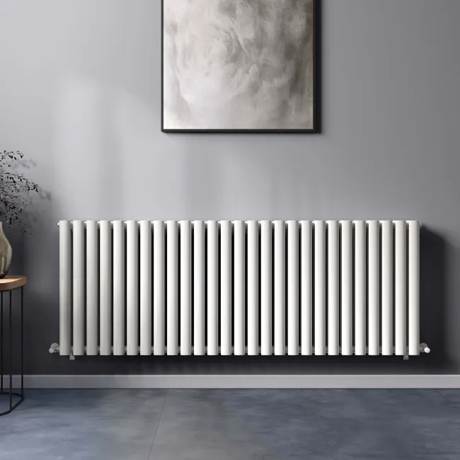 Marbella White Double Oval Panel Radiator 600x1620mm