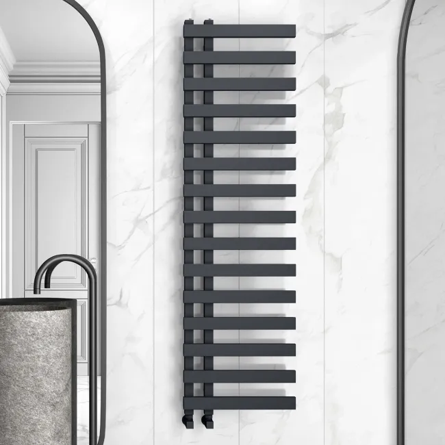 Palermo Anthracite Designer Heated Towel Rail 1600x450mm