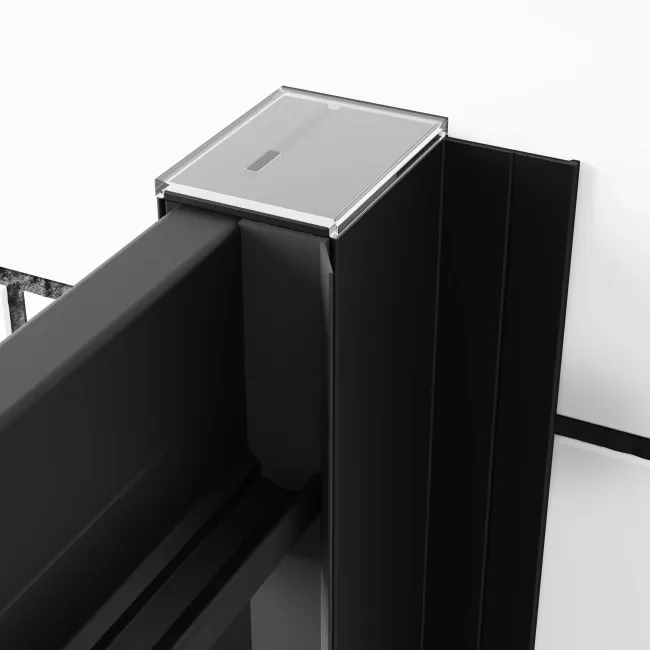 London Matt Black 6mm Pivot Shower Door 1000mm