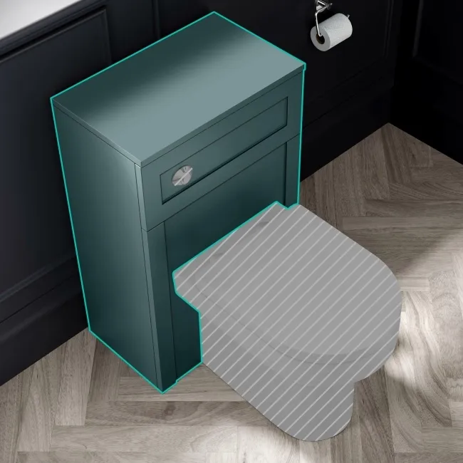 Capri Mystic Green Back To Wall Toilet Unit 500mm