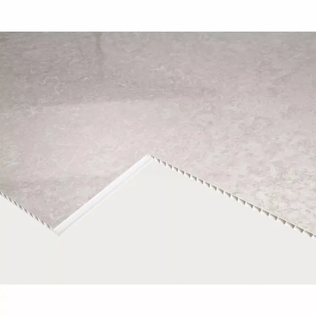 Trepanel Aqua® Gloss Ivory Travertine Effect PVC Shower Wall Panel